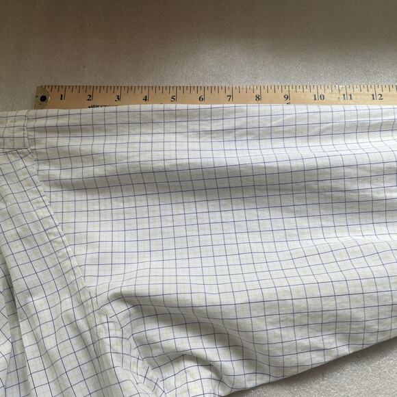 Y2K Ralph Lauren Shirt Men 16.5 34/35 White Check Yarmouth Button Down Pony Logo - Picture 7 of 12